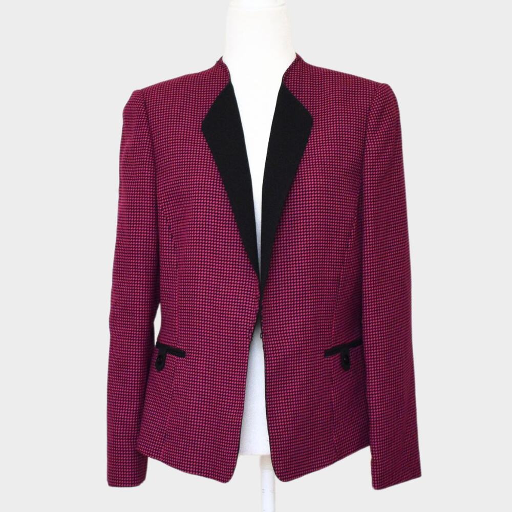 TAHARI ASL Black/Pink Blazer Size 10